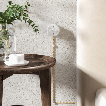 włącznik/włącznik z białej porcelany z nakrętką motylkową Creative cables BPBOXSW079BIA-PBOXSW079BIABIA