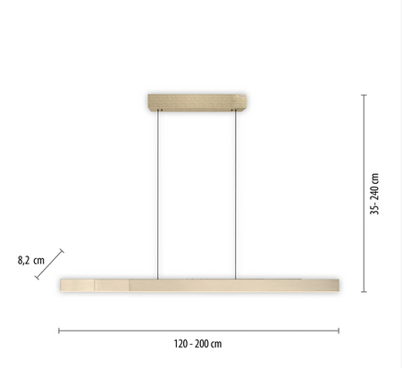 Lampa wiszaca PURE LED, Moto-rise Matowy Mosiądz PAUL NEUHAUS 2545-60