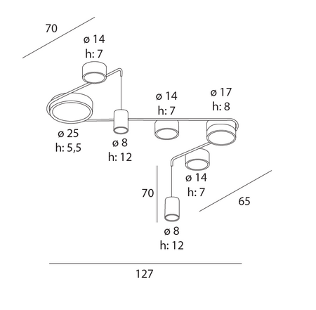 Maxlight c0249 lampa sufitowa zumaia i