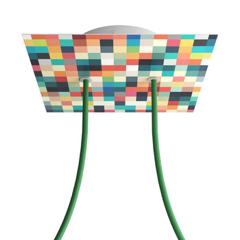 Duża okrągła podsufitka rozeta sufitowa Rose-One, średnica 200mm, 2 otwory i 4 otwory boczne  - PROMOCJA Creative cables BKROQ202F-PROMO-KROQ202F201