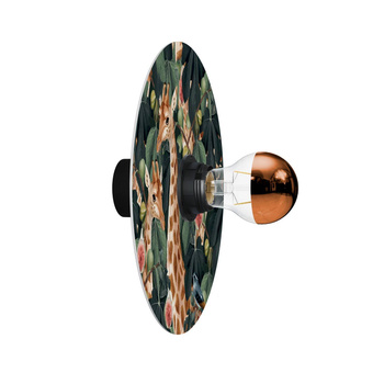 Lampa ścienna lub sufitowa z kloszem z motywami dżungli 'Wildlife Whispers' - Waterproof IP44 Creative cables BIP44-E27-2-AN-IP44-E27-2-N-AN01-L