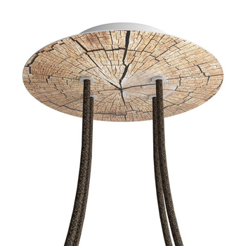 Duża okrągła podsufitka rozeta sufitowa Rose-One, średnica 200mm, 4 otwory i 4 otwory boczne  - PROMOCJA Creative cables BKROR204F-PROMO-KROR204F304