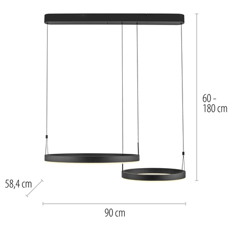 Lampa Wisząca Czarny ESKO 003902-030531 Newgarden