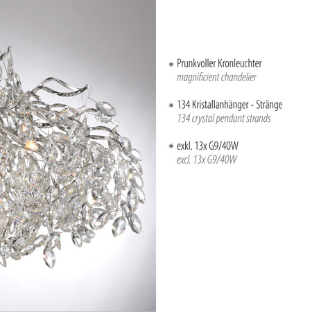 Lampa Wisząca Chrom RICICLE 003902-029418 Newgarden