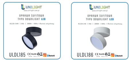 OPRAWA SUFITOWA TUBA DOWNLIGHT URBAN SMART SCIEMNIALNA ULDL185  CZARNY