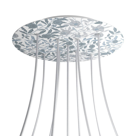 Duża okrągła podsufitka maskownica sufitowa XXL Rose-One, średnica 400 mm, 9 otworów i 4 otwory boczne - PROMOCJA Creative cables BKROR409XF-PROMO-KROR409XF301