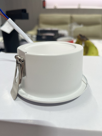 Lampa wpuszczana LED Downlight czarna 7W, 455 lm, Ra90, 3000K 36°, IP20