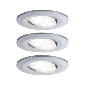 Zestaw opraw do wbudowania CALLA LED DIM 3x5.2W 460lm okrągła wychylna 4000K IP65 230V chrom matowy PAULMANN PL99933