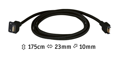 Przewód zasilający systemu LINION LED 1,75m IP20 24V DC czarny matowy / tkanina tworzywo sztuczne PAULMANN PL98189