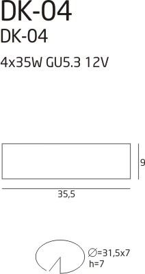 Maxlight dk-04 oprawa halogenowa white 4 x gu5.3