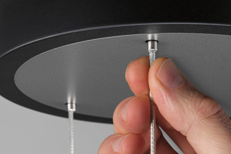 Lampa wisząca PURIC PANE LED  22W 400 mm 3-STEP DIM 230V czarny / szary metal