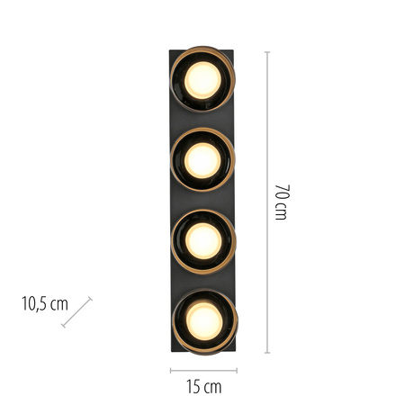 Lampa Sufitowa Czarny RIKA 003902-032206 Newgarden