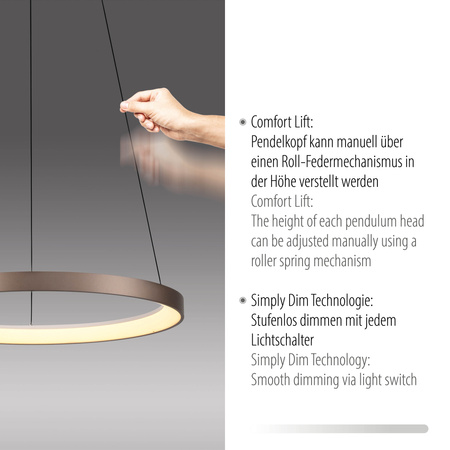 Lampa Wisząca Kawowy HOOP 003902-032166 Newgarden