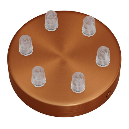 Okrągła podsufitka maskownica metalowa 6 otworów Creative cables BKRM126F-KRM126FRAS