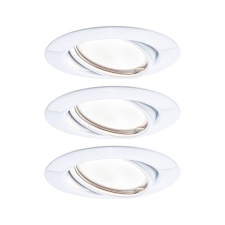 Oprawa do wbudowania BASE Coin 3x5W 3x370lm 3000K ruchoma 230V biały / metal PAULMANN PL93423