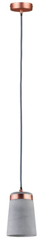 Neordic Stig Lampa wisząca max. 1x20W E27 230V Szary/Miedziany Mat Beton/Metal PAULMANN PL79617