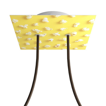 Duża okrągła podsufitka rozeta sufitowa Rose-One, średnica 200mm, 2 otwory i 4 otwory boczne  - PROMOCJA Creative cables BKROQ202F-PROMO-KROQ202F203