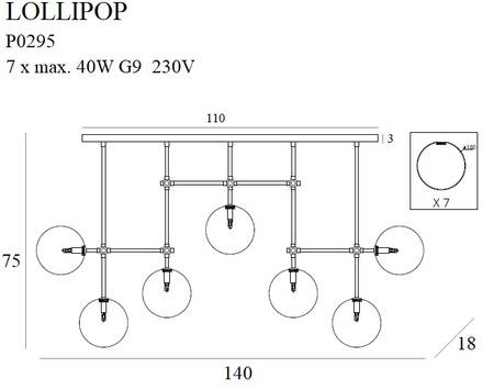 Maxlight Lollipop P0295 Lampa Wisząca