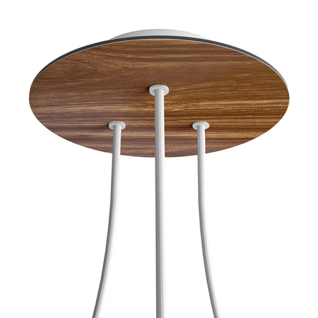 Duża okrągła podsufitka rozeta sufitowa Rose-One, średnica 200 mm, 2 otwory i 4 otwory boczne Creative cables BKROR203TF-KROR203TF110