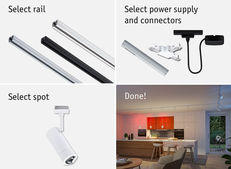 URail ZB Spot Tarie RGBW 4,5W Signws m PAULMANN PL95692