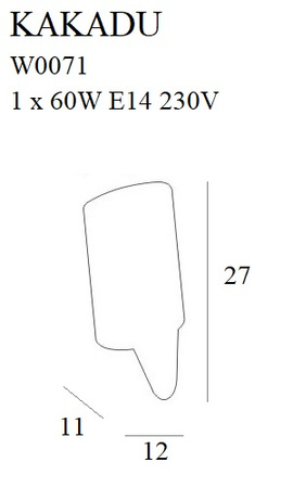 Maxlight Kakadu W0071 Kinkiet Czerwony