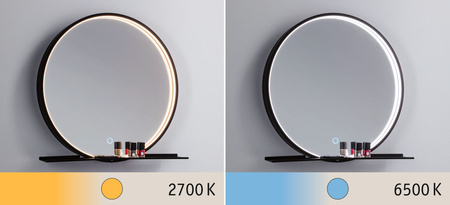 Lustro łazienkowe z półką MIRO LED 10.5W DIM 160lm 2700/4000/6500K 500mm IP44 230V czarny