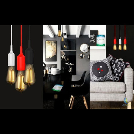 OPRAWA SILIKONOWA LAMPA WISZĄCA LOFT ŻÓŁTA E27 1M ULFN95 Unilight