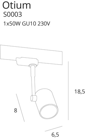 Maxlight Otium S0003 Oprawa Do Szynoprzewodu Czarna
