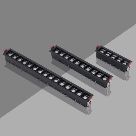 Oprawa liniowa ZANO RUCHOMY CZARNA wpuszczana LED 17cm-10W ULDL315