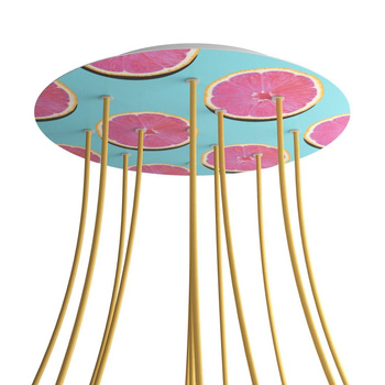 Duża okrągła podsufitka maskownica sufitowa XXL Rose-One, średnica 400 mm, 12 otworów i 4 otwory boczne - PROMOCJA Creative cables BKROR4012F-PROMO-KROR4012F204