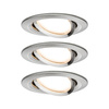 Zestaw Premium Coin Slim ściemniany LED 3x6,8W 2700K 230V 51mm Żelazo Szczotkowane/Aluminium PAULMANN PL93878