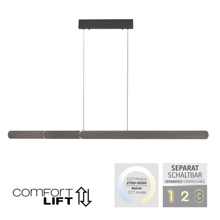 Lampa Wisząca Ciemnometalowy-brązowy ADRIANA ROUND 003902-032159 Newgarden