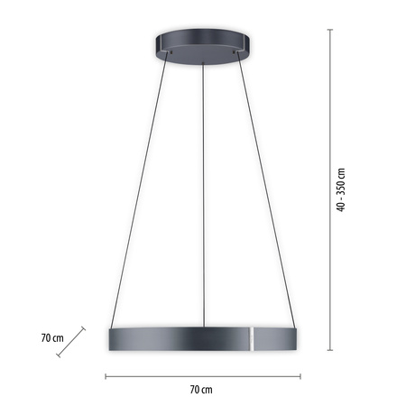 Lampa Wisząca Szary PURE E-CLIPSE 003902-031688 Newgarden