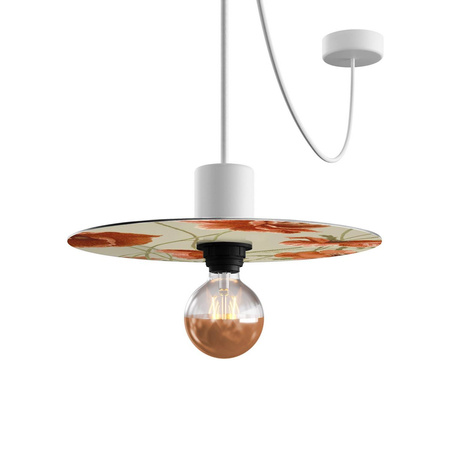 Płaski klosz Ellep? mini z wzorami kwiatowymi 'Blossom Haven', średnica 24 cm - Made in Italy Creative cables BDD24BO-DD24BO02