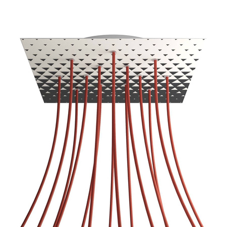 Kwadratowa podsufitka maskownica sufitowa XXL Rose-One, 400 mm, 14 otworów i 4 otwory boczne- PROMOCJA Creative cables BKROQ4014F-PROMO-KROQ4014F205