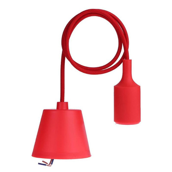 OPRAWA SILIKONOWA LAMPA WISZĄCA LOFT CZERWONA E27 1M ULFN94 Unilight