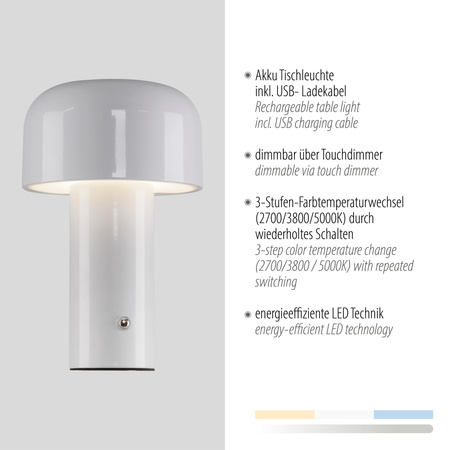 Lampa Stołowa Biały AGNES 003902-030537 Newgarden