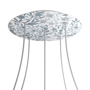 Duża okrągła podsufitka maskownica sufitowa XXL Rose-One, średnica 400 mm, 5 otworów i 4 otwory boczne - PROMOCJA Creative cables BKROR405PF-PROMO-KROR405PF301