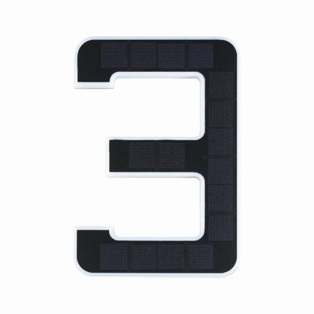 Oprawa elewacyjna SOLAR LED numer domu 3 3000K IP44 wymienny akumulator / czarna