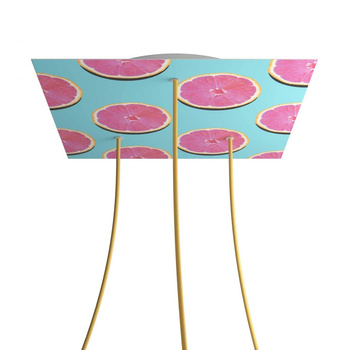 Kwadratowa podsufitka maskownica sufitowa XXL Rose-One, 400 mm, 3 otwory i 4 otwory boczne- PROMOCJA Creative cables BKROQ403TF-PROMO-KROQ403TF204