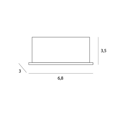 Maxlight h0134 oprawa wpustowa x-line, do skompletowania z  trafo ht0134