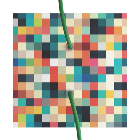 Duża okrągła podsufitka rozeta sufitowa Rose-One, średnica 200mm, 2 otwory i 4 otwory boczne  - PROMOCJA Creative cables BKROQ202F-PROMO-KROQ202F201