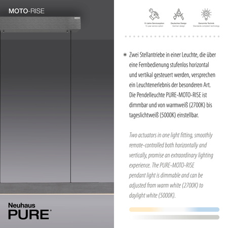 Lampa Wisząca Szary PURE-MOTO-RISE 003902-027051 Newgarden