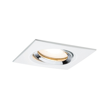 Oprawa do wbudowania NOVA PLUS LED DIM wychylna GU10 7W 460lm 93x93mm 2700K IP65 230V biały/ chrom mat PAULMANN PL92904