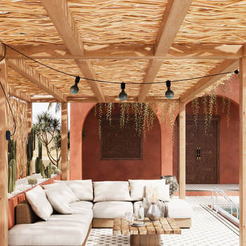 EIVA zewnętrzna lampa sznurkowa IP65 z 3 źródłami światła i różą Creative cables BPDE3EIVA2MDR23-PDE3BKEIVA2NSM04-L