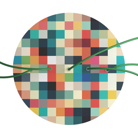 Duża okrągła podsufitka maskownica sufitowa XXL Rose-One, średnica 400 mm, 5 otworów w linii i 4 otwory boczne - PROMOCJA Creative cables BKROR405LF-PROMO-KROR405LF201