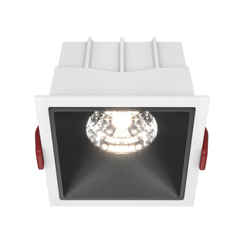 Downlight White and black Alfa LED Maytoni DL043-01-15W4K-SQ-WB