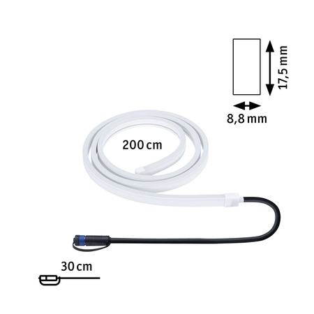 Taśma zewnętrzna LED Plug & Shine DIM 12W 2m 3000K IP68 24V biały PAULMANN PL94679