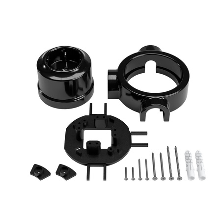 Zestaw gniazdka Schuko na ścianę i podstawy do Creative-Tubes z porcelany Creative cables BKPGERF-KPGER3FNER