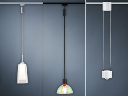 Oprawa zwieszana URail ARIDO II LED 5W 2700K GU10 230V chrom mat / przezroczysty / szkło PAULMANN PL94998